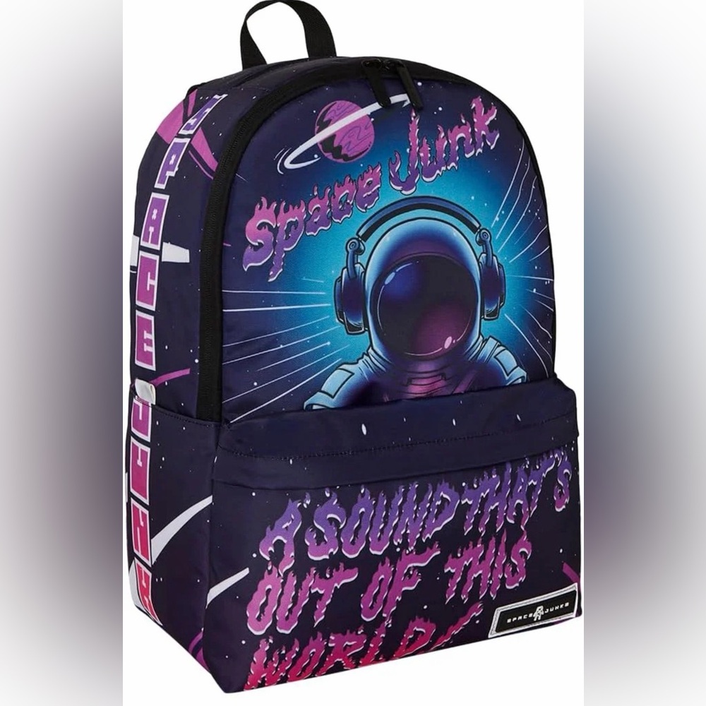 Space Junk Astronaut Graphic Backpack - Purple & Blue